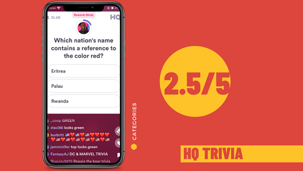 HQ Trivia - Trivia App Review - Categories